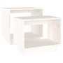 Stapelbare Couchtische 2 Stück aus massivem weißem Kiefernholz von vidaXL, Couchtisch - Ref: Foro24-813526, Preis: 48,36 €, R...