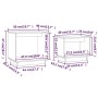 Stackable coffee tables, 2 units, solid white pine wood by vidaXL, Coffee table - Ref: Foro24-813526, Price: 48,36 €, Discoun...