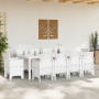 Conjunto de Comedor de Jardín de 11 Piezas con Cojines Poliratán Blanco | Foro24.es | Tu tienda online para hogar, jardín y más Foro24.es