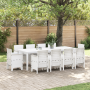 Juego de Comedor de Jardín de 11 Piezas con Cojines Ratán Blanco | Foro24.es | Tu tienda online para hogar, jardín y más Foro24.es