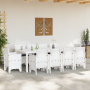 Conjunto de Comedor de Jardín de 11 Piezas con Cojines Blanco Poliratán | Foro24.es | Tu tienda online para hogar, jardín y más Foro24.es