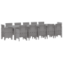 Conjunto de Comedor de Jardín de 13 Piezas con Cojines Gris Claro Poliratán de , Mesas de jardín - Ref: Foro24-3378630, Preci...