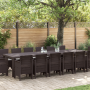 Juego de Comedor de 15 Piezas con Cojines Marrón en Poliratán de , Mesas de jardín - Ref: Foro24-3378639, Precio: 863,81 €, D...