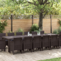 Juego de Comedor de Jardín de 15 Piezas con Cojines Ratán Marrón de , Mesas de jardín - Ref: Foro24-3378640, Precio: 870,53 €...