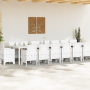 Juego de Comedor de Jardín  de 17 Piezas con Cojines de Poliratán Blanco | Foro24.es | Tu tienda online para hogar, jardín y más Foro24.es