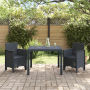 Conjunto de Comedor Jardín de 3 Piezas Anthracite de Polirratán | Foro24.es | Tu tienda online para hogar, jardín y más Foro24.es
