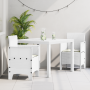 Juego de Comedor de Jardín de 3 Piezas con Cojines Blanco Poliratán de , Mesas de jardín - Ref: Foro24-3378686, Precio: 162,8...