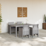 Juego de Comedor de Jardín de 5 Piezas Gris Claro Poliratán de , Mesas de jardín - Ref: Foro24-3378710, Precio: 280,38 €