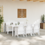 Conjunto de 7 Piezas de Juego de Comedor de Jardín con Cojines Blanco Poliratán | Foro24.es | Tu tienda online para hogar, jardín y más Foro24.es