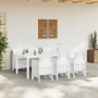 Conjunto de 7 Piezas de Juego de Comedor de Jardín con Cojines Blanco Poliratán | Foro24.es | Tu tienda online para hogar, jardín y más Foro24.es