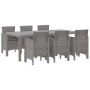 Conjunto de Comedor de Jardín de 7 Piezas con Cojines Gris Claro de Rattan de Poliéster | Foro24.es | Tu tienda online para hogar, jardín y más Foro24.es