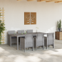 Conjunto de Comedor de Jardín de 7 Piezas con Cojines Gris Claro de Rattan de Poliéster | Foro24.es | Tu tienda online para hogar, jardín y más Foro24.es