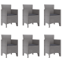 Conjunto de Comedor de Jardín de 7 Piezas con Cojines Gris Claro de Rattan de Poliéster | Foro24.es | Tu tienda online para hogar, jardín y más Foro24.es
