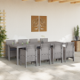 Juego de Comedor de Jardín de 9 Piezas con Cojines Blanco de Plástico | Foro24.es | Tu tienda online para hogar, jardín y más Foro24.es