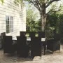 Garten Esszimmer Set 9 Stück und Kissen schwarz synthetischen Rattan von vidaXL, Gartensets - Ref: Foro24-3094870, Preis: 723...
