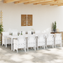 Juego de Comedor de Jardín de 11 Piezas con Cojines Blanco de Poli ratán | Foro24.es | Tu tienda online para hogar, jardín y más Foro24.es