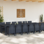 Conjunto de Comedor de Jardín de 13 Piezas con Cojines Antracita Poliratán de , Mesas de jardín - Ref: Foro24-3378775, Precio...