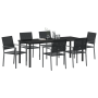 VidaXL Conjunto de Comedor de Jardín de 7 Piezas Rattan Negro | Foro24.es | Tu tienda online para hogar, jardín y más Foro24.es