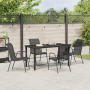 Conjunto de Comedor de Jardín de 5 Piezas Negro Textilene y Acero de , Sillas de jardín - Ref: Foro24-3379137, Precio: 197,45...