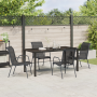 Juego de comedor de jardín de 5 piezas Negro Textileno y Acero de , Sillas de jardín - Ref: Foro24-3379138, Precio: 208,42 €,...