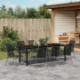 Conjunto de comedor de jardín de 9 piezas negro Textileno y acero | Foro24.es | Tu tienda online para hogar, jardín y más Foro24.es