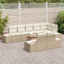 Juego de Sofá de Jardín de 9 Piezas con Cojines Beige Poliratán Acacia | Foro24.es | Tu tienda online para hogar, jardín y más Foro24.es