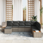 Conjunto de Sofá de Jardín de 8 Piezas con Cojines Gris Poliratán Acacia de , Sofás de exterior - Ref: Foro24-3356814, Precio...