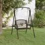 Schaukelbank aus schwarzem Stahl, 124 cm von vidaXL, Gartenbänke - Ref: Foro24-318832, Preis: 221,81 €, Rabatt: %