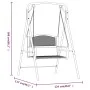 Schaukelbank aus schwarzem Stahl, 124 cm von vidaXL, Gartenbänke - Ref: Foro24-318832, Preis: 221,81 €, Rabatt: %
