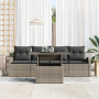 Conjunto de Sofás de Jardín de 5 Piezas con Cojines Gris Ratán Poliéster de , Sofás de exterior - Ref: Foro24-3357282, Precio...