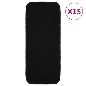 Stair mats 15 pcs black rectangular 60x25 cm by vidaXL, Stair mats - Ref: Foro24-340392, Price: 41,03 €, Discount: %
