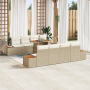 Juego de Sofá de Jardín de 9 Piezas con Cojines Beige de Ratán Polímero de , Sofás de exterior - Ref: Foro24-3358790, Precio:...