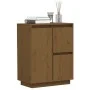 Honey brown solid pine wood sideboard 60x34x75 cm by vidaXL, Sideboards - Ref: Foro24-813393, Price: 67,13 €, Discount: %