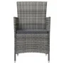 3-piece garden dining set with gray synthetic rattan cushions by vidaXL, Garden sets - Ref: Foro24-3094879, Price: 220,99 €, ...
