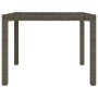 Set comedor de jardín 3 piezas con cojines ratán sintético gris