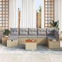Juego de sofá de jardín de 8 piezas con cojines beige poliratán de , Sofás de exterior - Ref: Foro24-3360979, Precio: 574,93 €