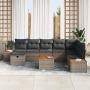 Juego de Sofá de Jardín de 9 Piezas con Cojines Gris Poliratán de , Sofás de exterior - Ref: Foro24-3360993, Precio: 617,69 €...