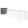 Gallinero con corral acero galvanizado gris 165x1067x181 cm de , Jaulas y habitáculos para animales pequeños - Ref: Foro24-31...