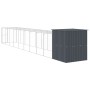 Gallinero con corral acero galvanizado gris 165x1067x181 cm de , Jaulas y habitáculos para animales pequeños - Ref: Foro24-31...