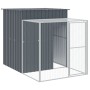 Gallinero con corral acero galvanizado gris 165x1067x181 cm de , Jaulas y habitáculos para animales pequeños - Ref: Foro24-31...
