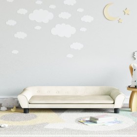 Sofá para niños de terciopelo crema 100x50x26 cm de , Mobiliario para bebés y niños pequeños - Ref: Foro24-3196399, Precio: 1...