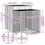 Gallinero con corral acero galvanizado gris 165x251x181 cm