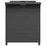 Banco de jardín con cojín ratán sintético negro 116x46x57 cm de , Bancos de jardín - Ref: Foro24-363417, Precio: 127,39 €