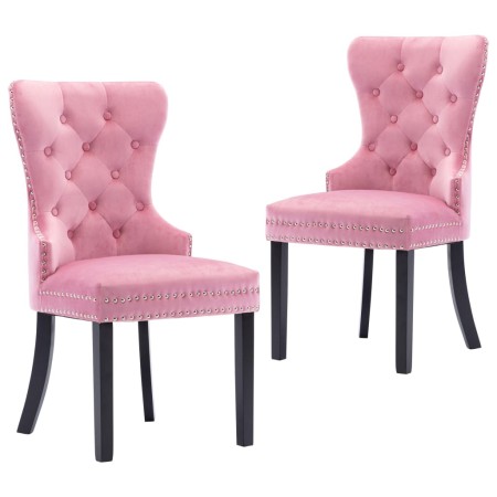 Sillas de comedor 2 unidades terciopelo rosa de , Sillas de comedor - Ref: Foro24-287962, Precio: 293,87 €, Descuento: %