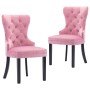 Sillas de comedor 2 unidades terciopelo rosa de , Sillas de comedor - Ref: Foro24-287962, Precio: 293,87 €, Descuento: %