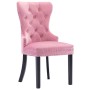 Sillas de comedor 2 unidades terciopelo rosa de , Sillas de comedor - Ref: Foro24-287962, Precio: 293,87 €, Descuento: %