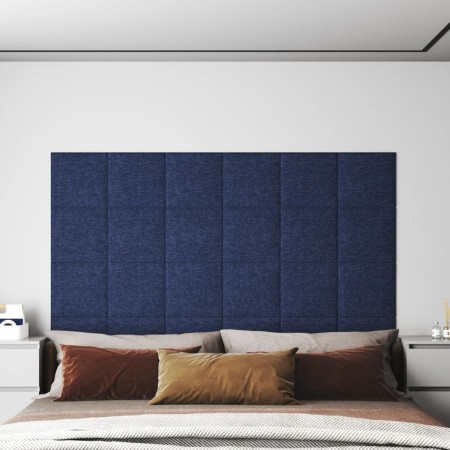 Paneles de pared 12 uds tela azul 30x30 cm 1,08 m² | Foro24.es | Tu tienda online para hogar, jardín y más Foro24.es