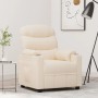 Sillón reclinable de tela crema