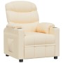 Sillón reclinable de tela crema
