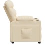 Sillón reclinable de tela crema